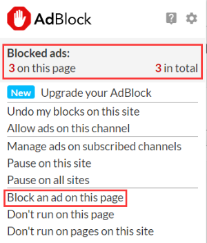 Adblock блокирует рекламу на Youtube