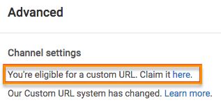Advanced Settings to Enable URL Customization Feature