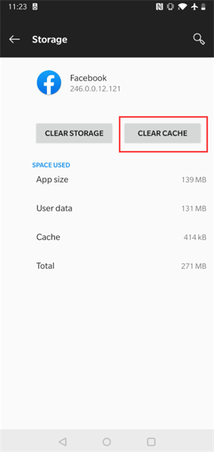 Clean Facebook App Cache
