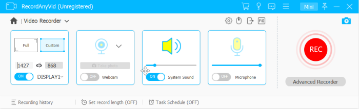 Customize Video Recorder RecordAnyVid