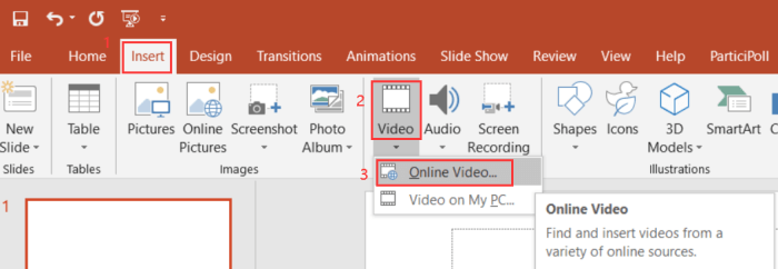 Insert Online Video PowerPoint