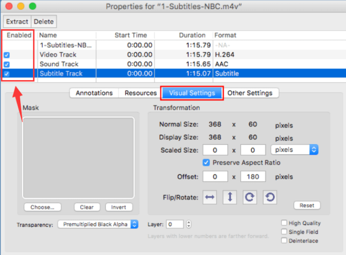 Audio verwijderen uit Video QuickTime