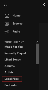 Spotify Local Files