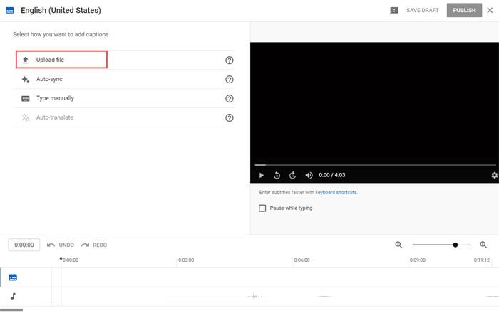 Upload Subtitle File to YouTube Video