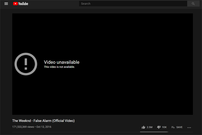 YouTube Video Is Not Available