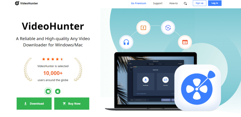 Page produit de VideoHunter