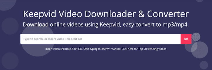 Open Keepvid in browser