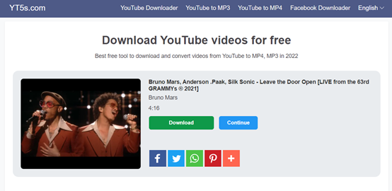 Convert YouTube Video to MP3 with YT5s