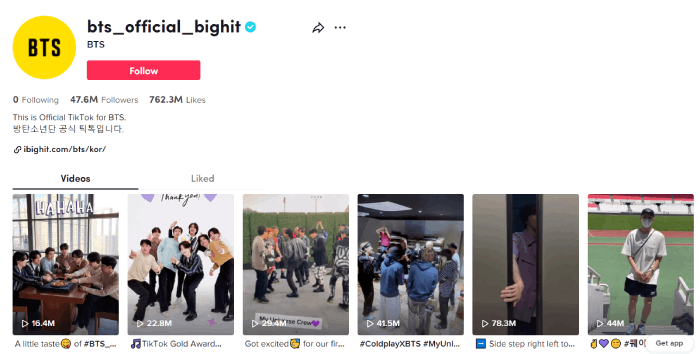 BTS TikTok