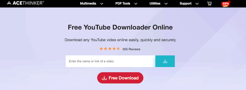 AceThinker Free YouTube Online Downloader