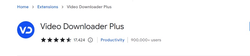 Search and Install Video Downloader Plus Extension