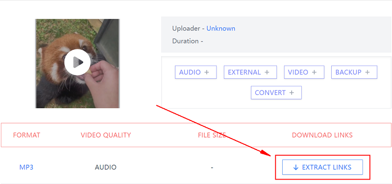 OffMP3 上の MP3 リンクを分析して抽出する