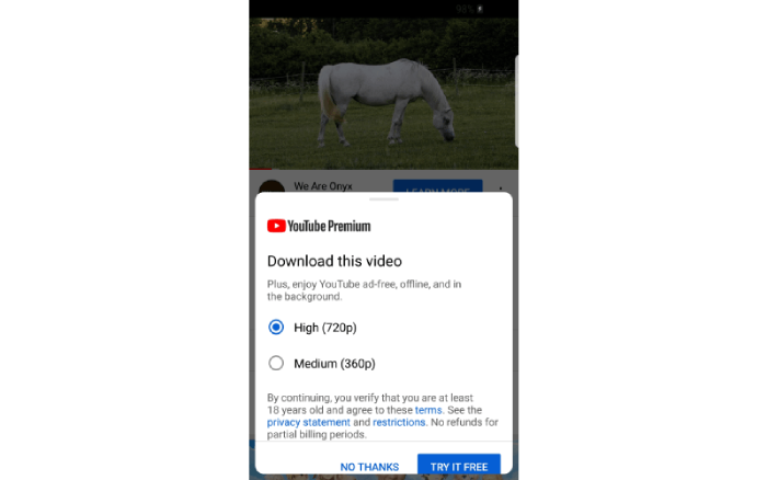 Choose Video Quality in YouTube APP
