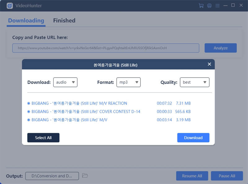 BigBang-afspeellijst downloaden