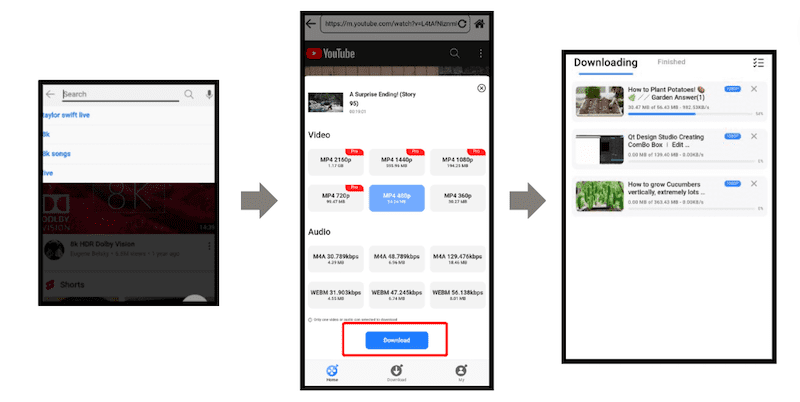 Téléchargez des histoires Instagram avec VideoHunter pour Android