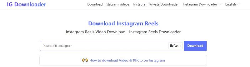 Download Instagram-reels met IG Downloader