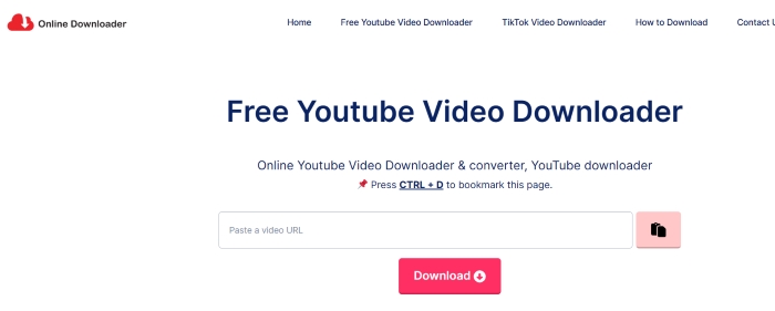 Free YouTube Downloader Interface