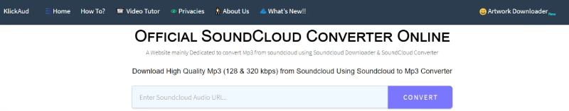 KlickAud経由でSoundCloud Musicをダウンロード