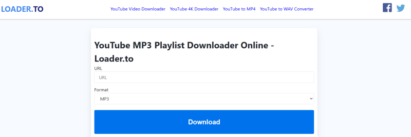 Download A YouTube Playlist via Loader.to
