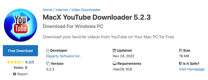 MacX YouTube ダウンローダー ソフトウェア