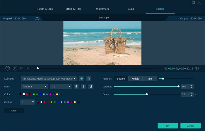 VideoSolo Video Converter Ultimate Intégrer les sous-titres