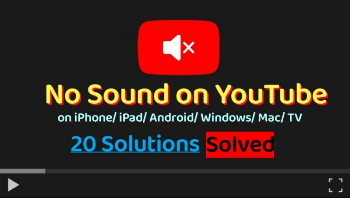 Fix No Sound on YouTube