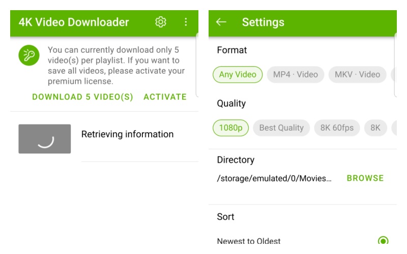 4K Downloader for Android
