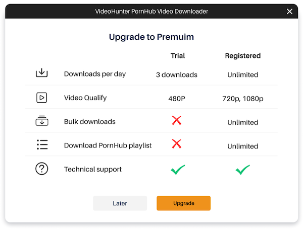 Purchase Pornhub Downloader Subscription in Software