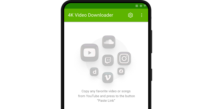 Android 用 4K Video Downloader のサポートされているすべてのプラットフォーム