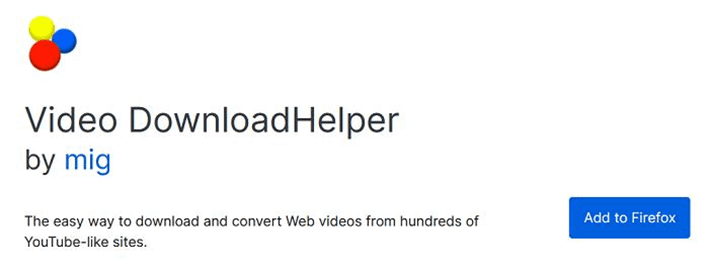 Video Downloadhelper Firefox