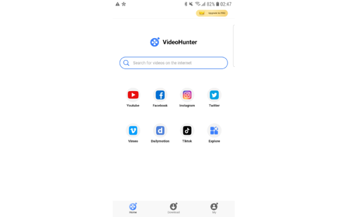 Android 用 VideoHunter インターフェイス