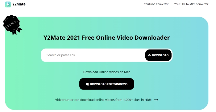 Y2Mate オンライン YouTube ダウンローダー