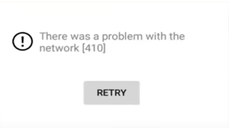 YouTube Error 410