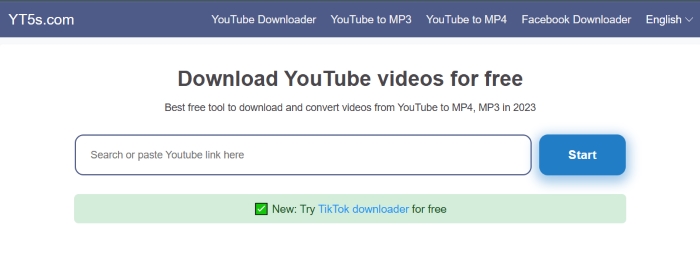 YT5s Gratis online YouTube-downloader